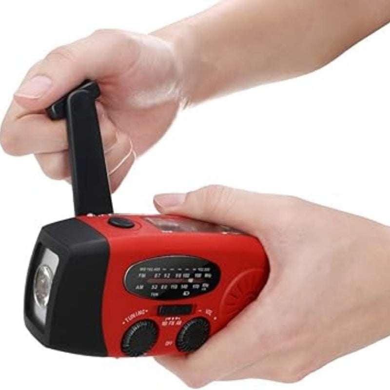 📻 50% RABATT!  Multifunktionell Bärbar Nödradio – Solcell, Handvev & 600mAh Powerbank!