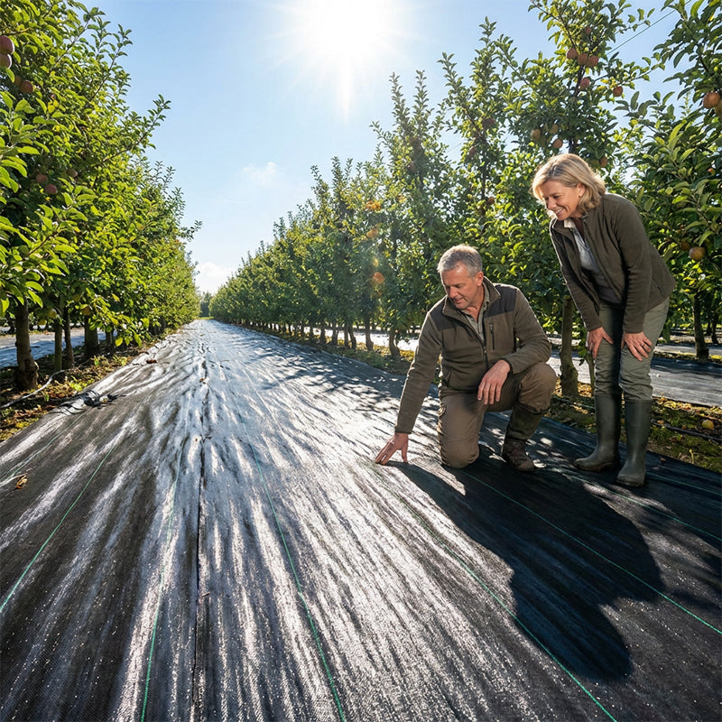 💧 Andningsbar ogrässkyddsduk – släpper igenom vatten & luft, blockerar solljus & stoppar ogräs, perfekt för köksträdgård, blomsterbäddar & täckodling 🍅