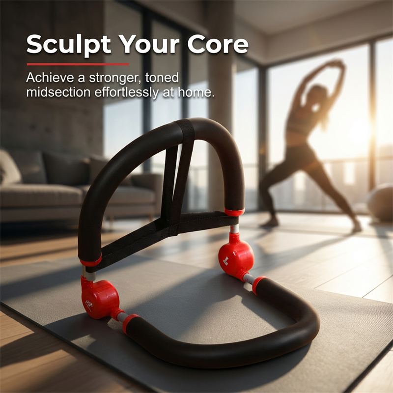 🌸 Hem-Gym Mag- & Sit-Up Träningsmaskin