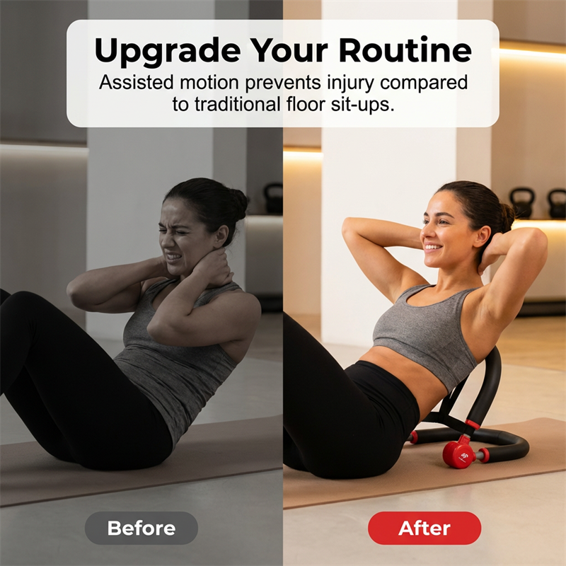 🌸 Hem-Gym Mag- & Sit-Up Träningsmaskin