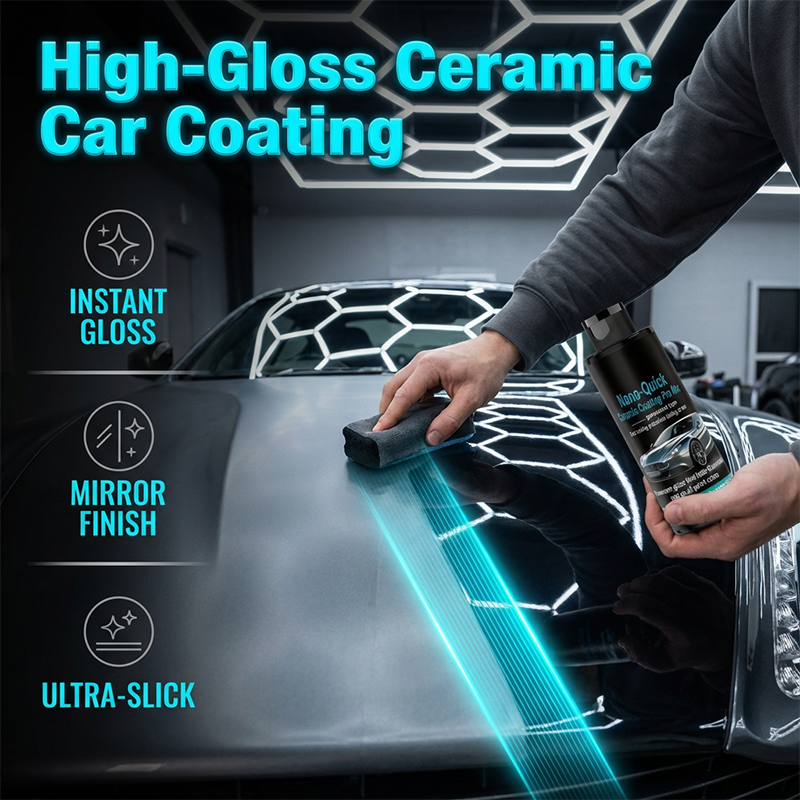 🚗 50% RABATT NU!💧 Högblank Hydrofobisk Nanokeramisk Spray – Spegelglans & Vattenskydd – Bilens Skönhetsbehandling ✨