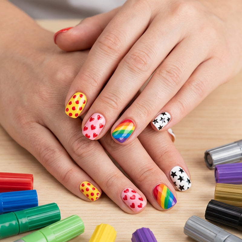✍️ 50 % RABATT! 💅 Nageldesignpenna med 2-i-1-spets – exakta linjer och detaljer – perfekt för hemmet eller på resan – snygg, professionell nagelkonst utan krångel ✨