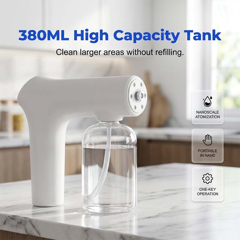💨 50 % RABATT NU! 🔫 Cordless nano spray gun – justerbar dimma, sladdfri & 380ml tank – perfekt för rengöring och desinfektion 🌿