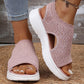 🔥60% RABATT NU!👡🌬️ Bekväma plattformssandaler i stickat med halkskydd