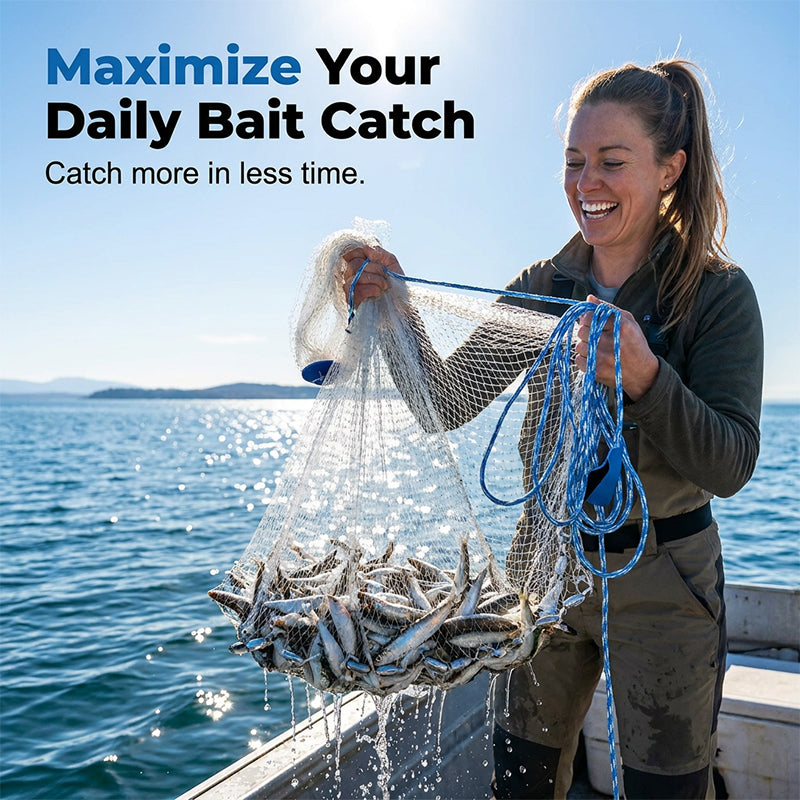 🎣 50 % RABATT! Kasta enklare, täck mer vatten – Easy-Throw kastnät med snabb sänkning och stabilt grepp