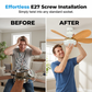 Designad av en designer – elegant takfläkt med belysning i träimitation – två-i-ett
