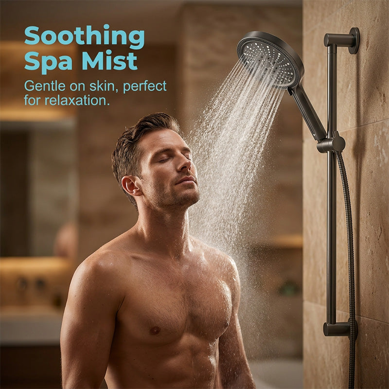 🥳 2026 NYHET 🥳💞 50K+ SÅLDA! 🔥 50% RABATT! 🚿💦 Justerbar Högtrycksduschskiva med Regn-Effekt — Förstärkt Stråle, Flera Lägen, Enkel Installation ✨