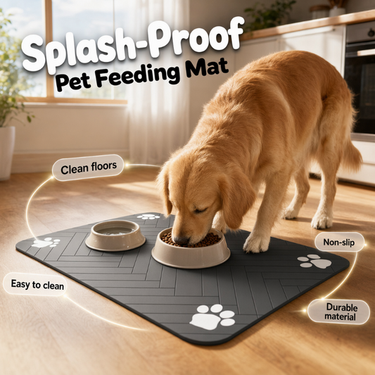 ✨50% RABATT NU! ✨ Vattentät matplatsmatta för husdjur – lätt att torka av, halkfri & perfekt för mat & vatten, skyddar golv mot spill & fläckar 🐶🐱