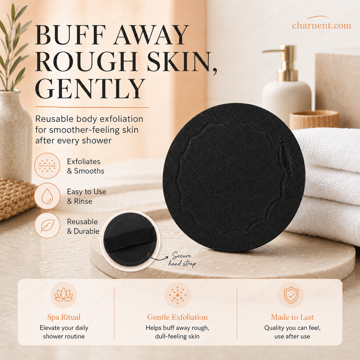 🧽 50 % RABATT NU! ✨ Skrubbhanddukar – exfolierar skonsamt, rensar porer & ger ljusare hud – slitstarkt gummi – lätt att skölja av 🛀
