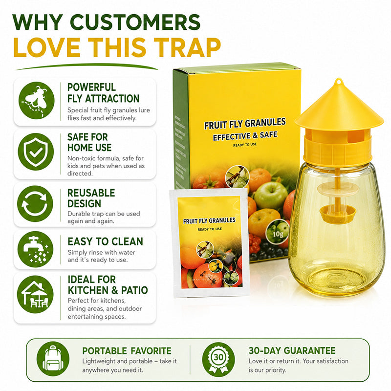 🛒 50% RABATT NU!  Hängande flugfälla – Lockar och fångar flugor, perfekt för kök, trädgård, camping och utomhusfester 🏡✨