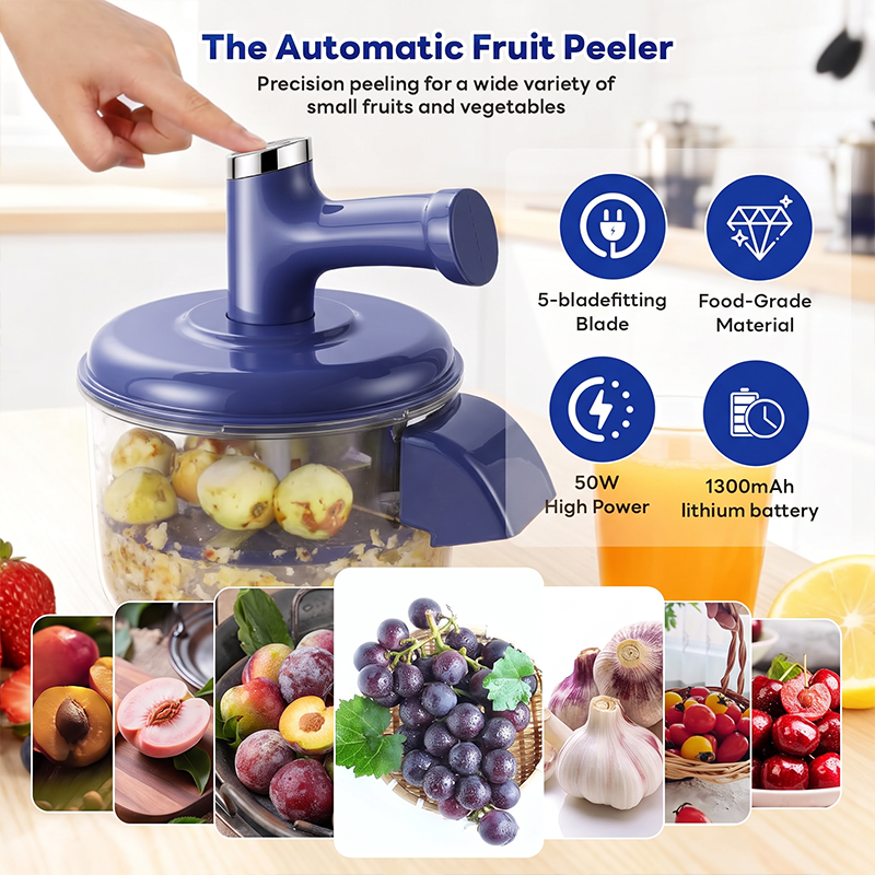 🍇 50 % RABATT NU! ⚡ Elektrisk fruktskalare & mixer – 2‑i‑1 automatisk skalning och vispning – sladdlös, bärbar & enkel att rengöra – perfekt för vardagsmatlagning 🔪