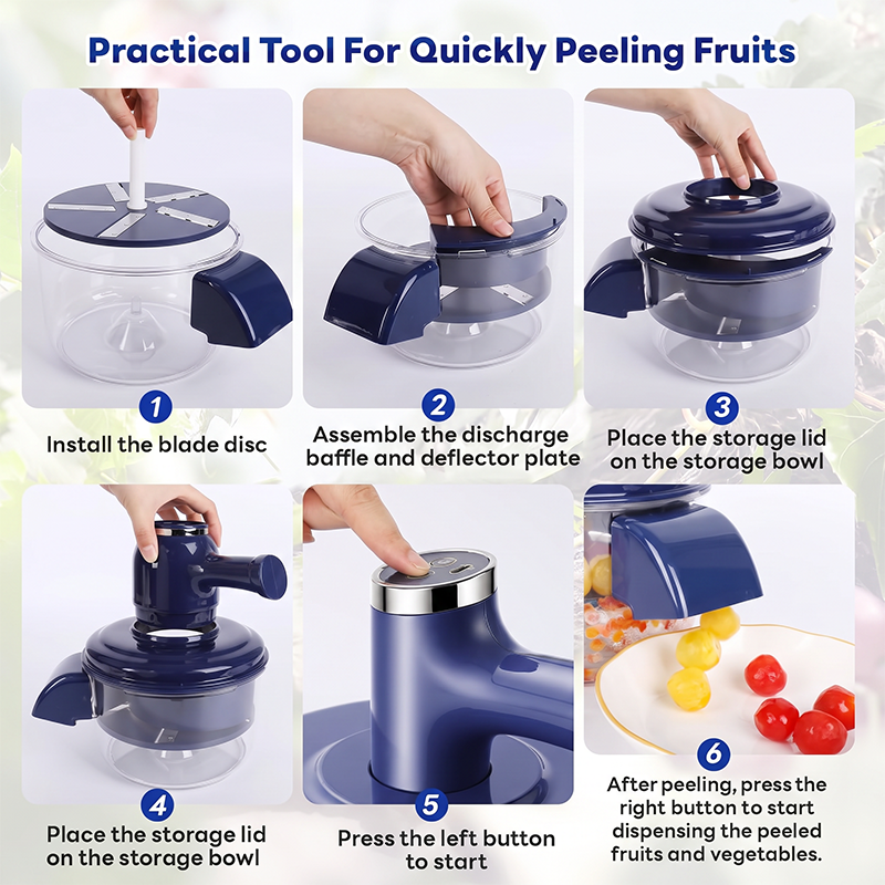 🍇 50 % RABATT NU! ⚡ Elektrisk fruktskalare & mixer – 2‑i‑1 automatisk skalning och vispning – sladdlös, bärbar & enkel att rengöra – perfekt för vardagsmatlagning 🔪
