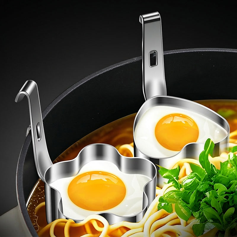 🍳 50 % RABATT NU! Äggring i rostfritt stål – justerbart handtag, livsmedelsgodkänt & kreativa former – perfekt för perfekta ägg och roliga frukostar 🥚❤️