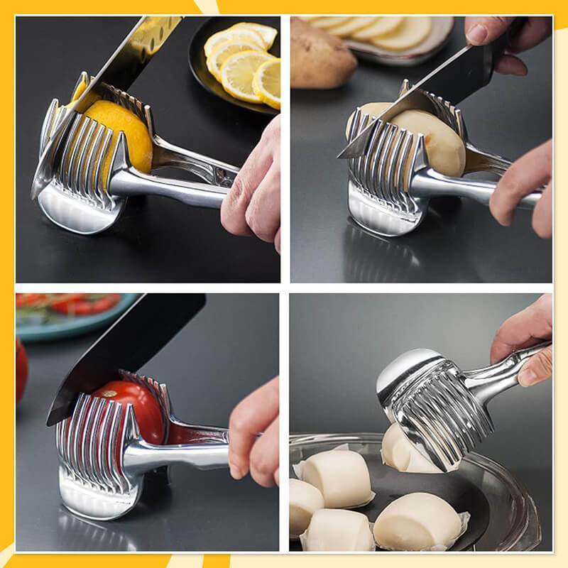 🍋50 % RABATT JUST NU! Kreativt skärverktyg för köket, handhållen skärare i livsmedelsgodkänd aluminiumlegering, snabbskärare för citron, tomat, lök och mjuka frukter och grönsaker