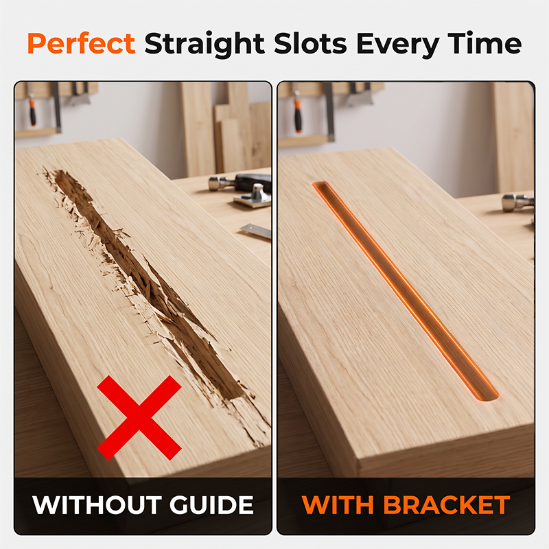 🔧 50% RABATT NU! ⚙️ Aluminiumlegeringens fräsfäste för spårning – precisionsstyrning, stabil konstruktion & universell passform – perfekt för professionell träbearbetning och DIY 🛠️✨