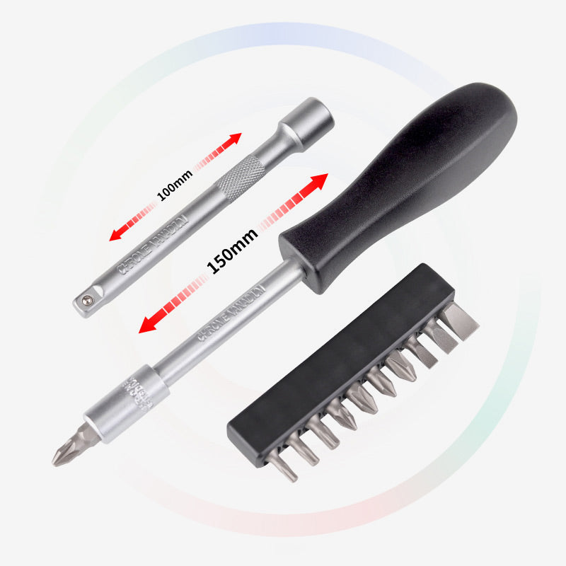 📢📢50 % RABATT !!⏰29-delars skiftnyckelsats – krom-vanadin-stål, 11 hylsor och 10 bits. Perfekt för bilreparationer och hemmafix 🛠️✨