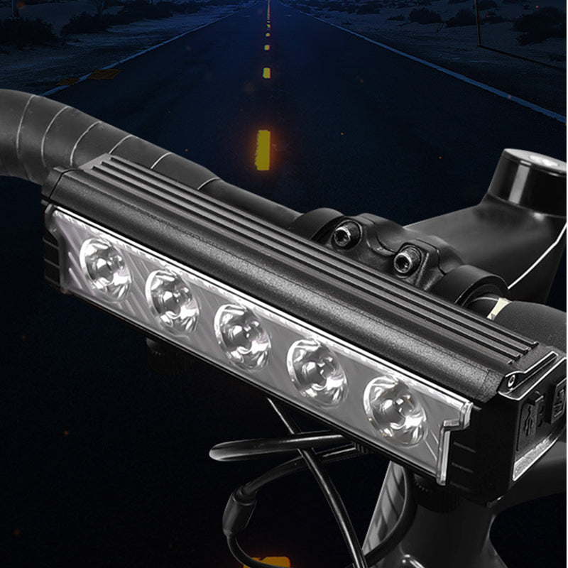 🚴50% RABATT NU! 2000LM Dubbel-Stråle USB Uppladdningsbar Cykellampa, Vattentät Stark Cykelstrålkastare, Justerbart Focus Cykelframlykta för Nattcykling & Mountainbiking