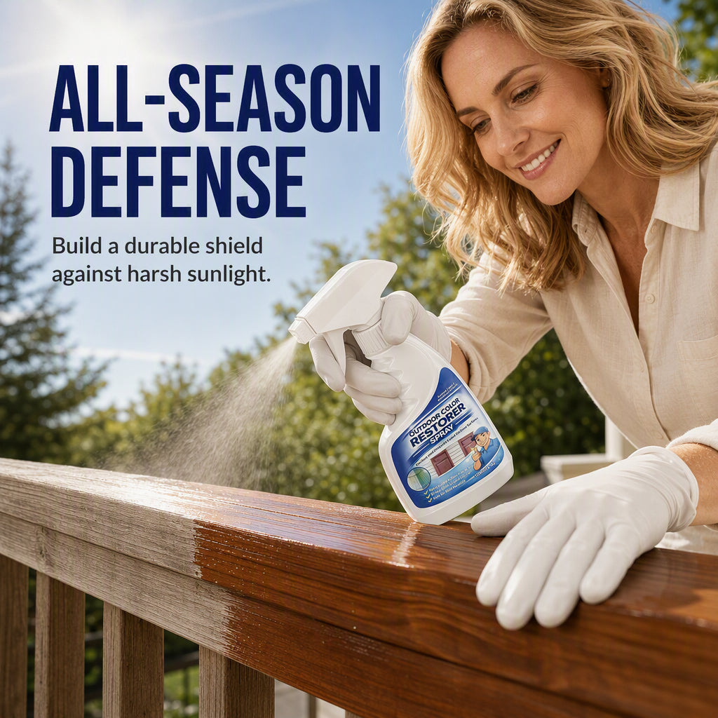 💥 50% RABATT UNDER EN BEGRÄNSAD TID! 💥 Färgåterställande spray för utomhusbruk – professionell ytförvandling, UV-skydd & enkel applicering – perfekt för trämöbler och utomhusytor 🪑✨