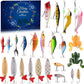 Jul Fiskebete Adventskalender Blind Box Set med Minnow Popper Skedar