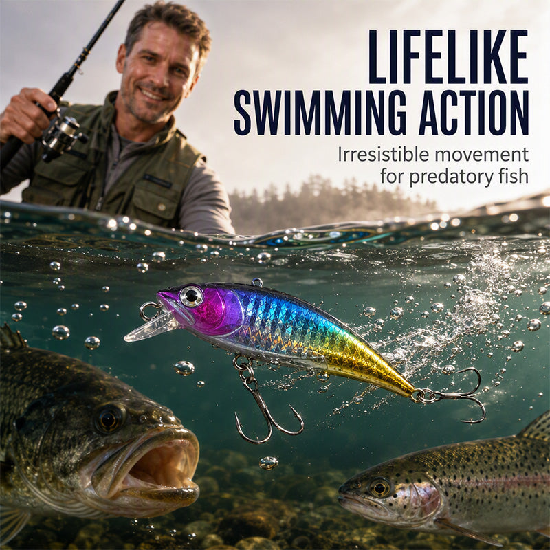 Jul Fiskebete Adventskalender Blind Box Set med Minnow Popper Skedar