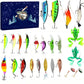 Jul Fiskebete Adventskalender Blind Box Set med Minnow Popper Skedar