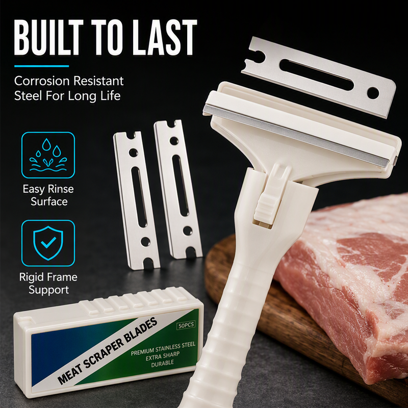 🥩 50 % RABATT NU! 🔪 Köttskrapa i Rostfritt Stål – Effektiv Trimning av Fett & Seg Vävnad på Nötkött och Fläsk ✨