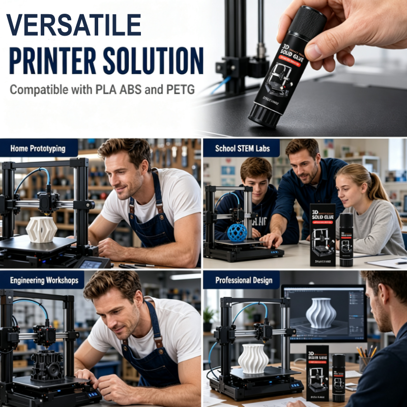 Fasta limstavar för uppvärmd skrivbädd till 3D-skrivare