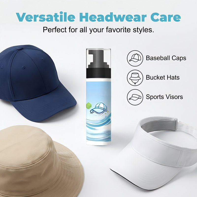 🧢 50% RABATT NU! Effective Stain Remover Spray for Hats – vattenfri skumrengöring, fläckborttagning & skonsam mot tyger – perfekt för kepsar och premiummaterial ✨🧼