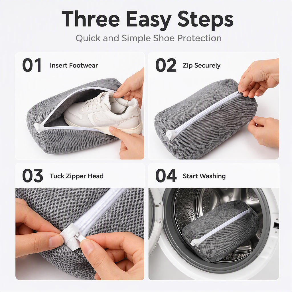 👟 50% RABATT NU! Mesh Shoe Washing Bag – skydd mot deformation, premiumnät & tyst stötskydd – perfekt för maskintvätt av sneakers och sportskor 🧺✨