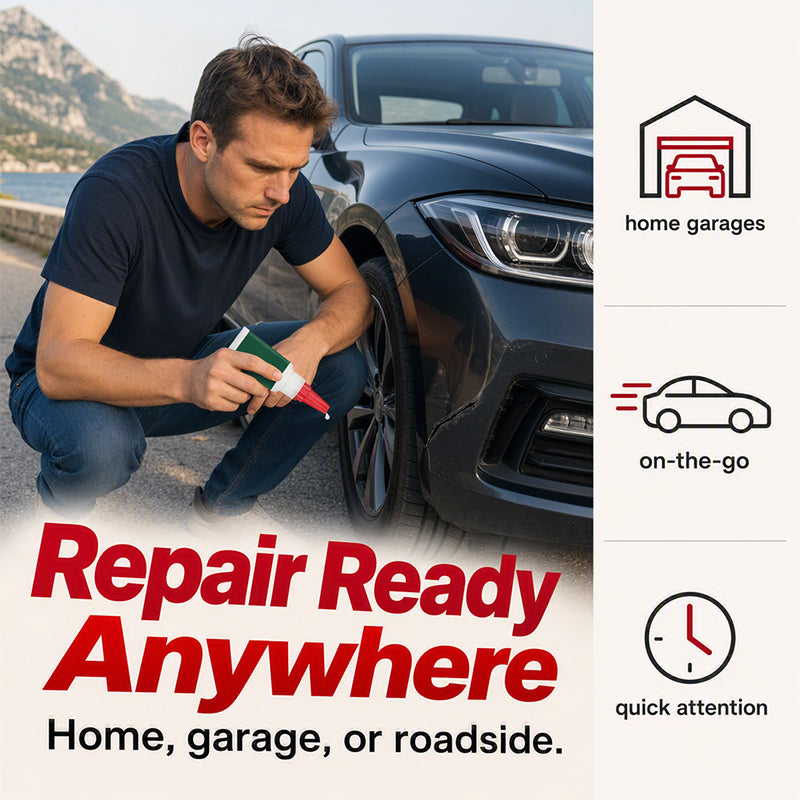 🚗Mångsidigt lim för reparation av bilstötfångare – Laga skador och sprickor på stötfångaren snabbt ✨
