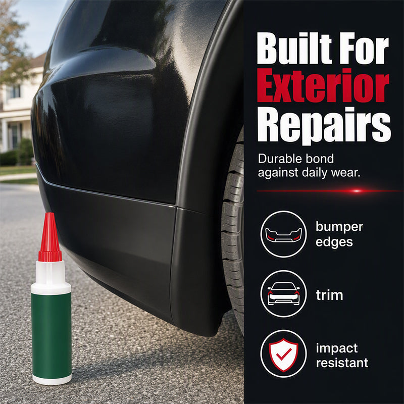 🚗Mångsidigt lim för reparation av bilstötfångare – Laga skador och sprickor på stötfångaren snabbt ✨