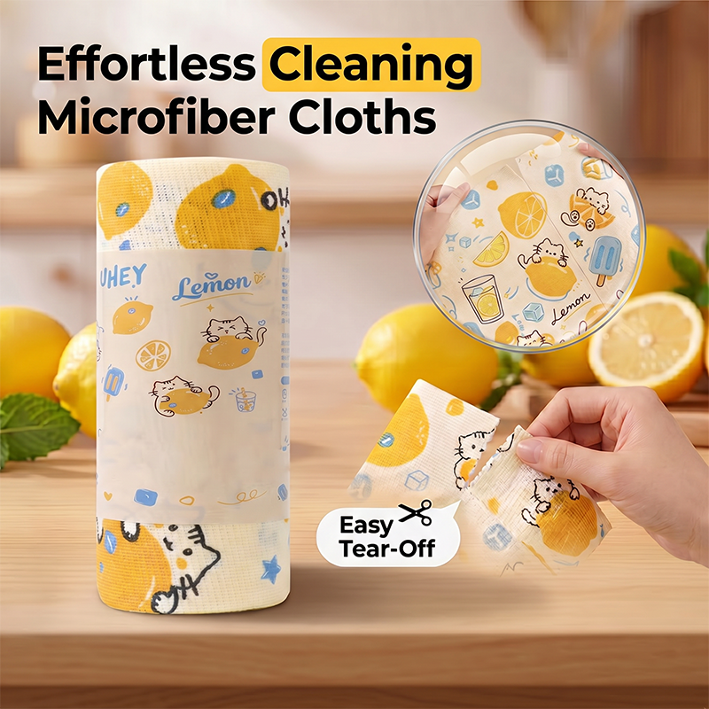 🧻🌿 Set med tryckta mikrofiberdukar – hög absorptionsförmåga, snabb torkning, maskintvvättbara – adjö till fettfläckar och dåliga lukter i köket 👩‍🍳💫