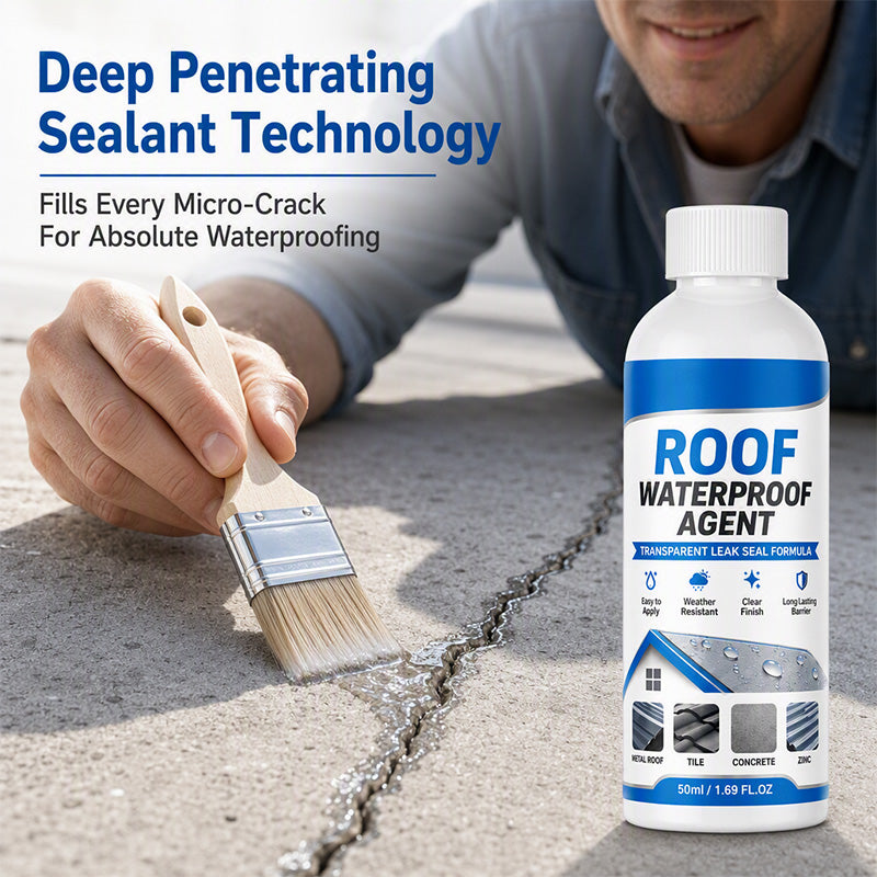 🏠 50% RABATT NU! 🎨 Transparent Roof Waterproof Sealant with Brush – osynlig tätning, avancerad polymerformula & enkel applicering – perfekt för tak, stuprör och utomhusytor 🛡️✨