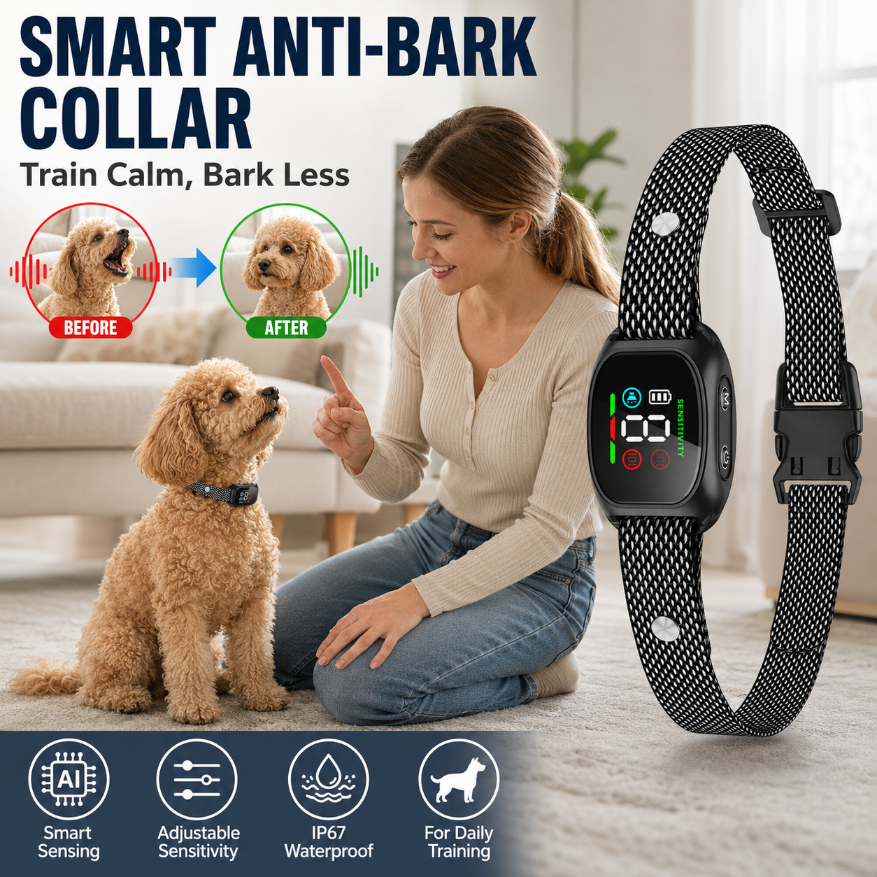 🐶Smart anti-skallhalsband för hundar🐶