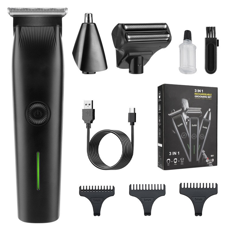 3-i-1 Elektriskt Groomingkit för Män