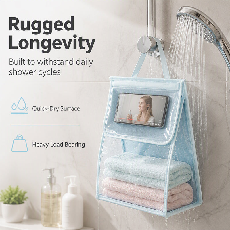 🥳NYHET🔥50% RABATT 🛁🧳 Vattentät duschförvaringsväska｜Vattentätt material, flera fack, bekäm axelrem, lätt, perfekt för dusch, resa och sim✨