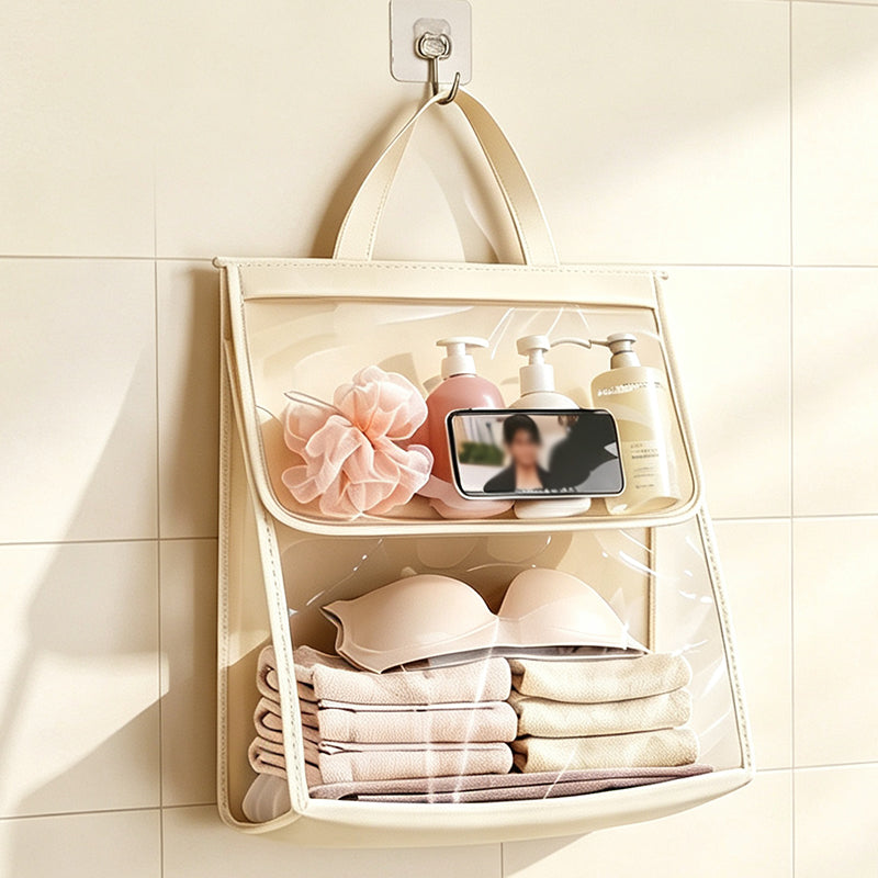 🥳NYHET🔥50% RABATT 🛁🧳 Vattentät duschförvaringsväska｜Vattentätt material, flera fack, bekäm axelrem, lätt, perfekt för dusch, resa och sim✨