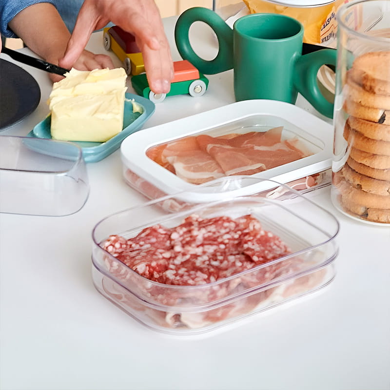🍱 50% RABATT – TIDSBEGRÄNSAT! 👀 Klar Kyldosa med Lock – transparent sikt, stapelbar design & 3 storleksalternativ – organisera ditt kylskåp enkelt ✨🧊