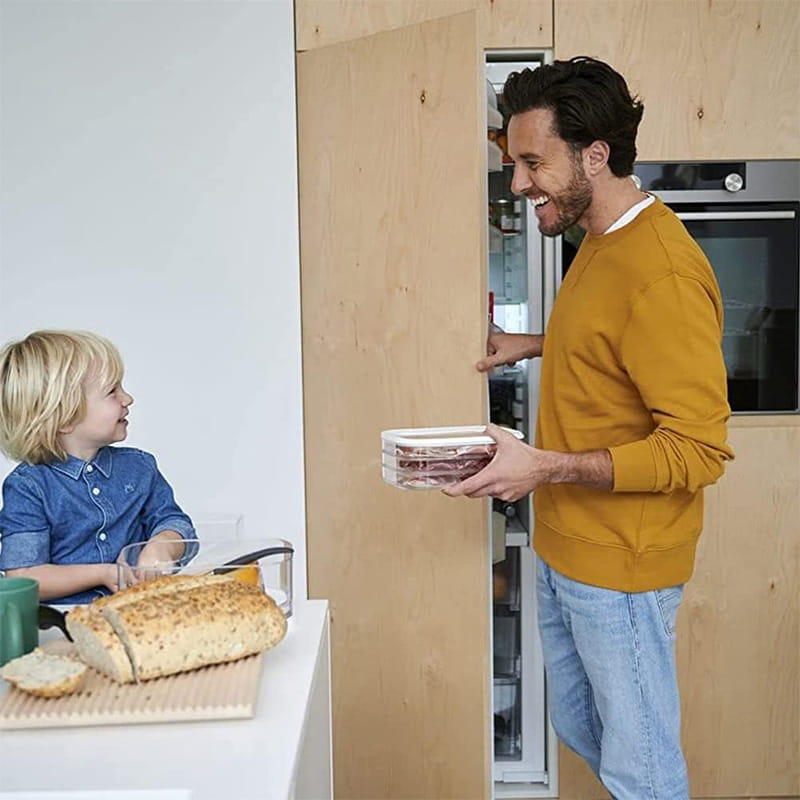 🍱 50% RABATT – TIDSBEGRÄNSAT! 👀 Klar Kyldosa med Lock – transparent sikt, stapelbar design & 3 storleksalternativ – organisera ditt kylskåp enkelt ✨🧊