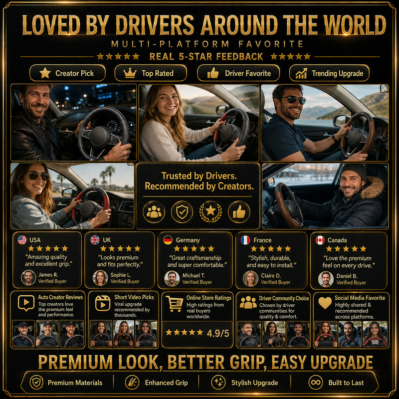 Universal Carbon Fiber Steering Wheel Cover