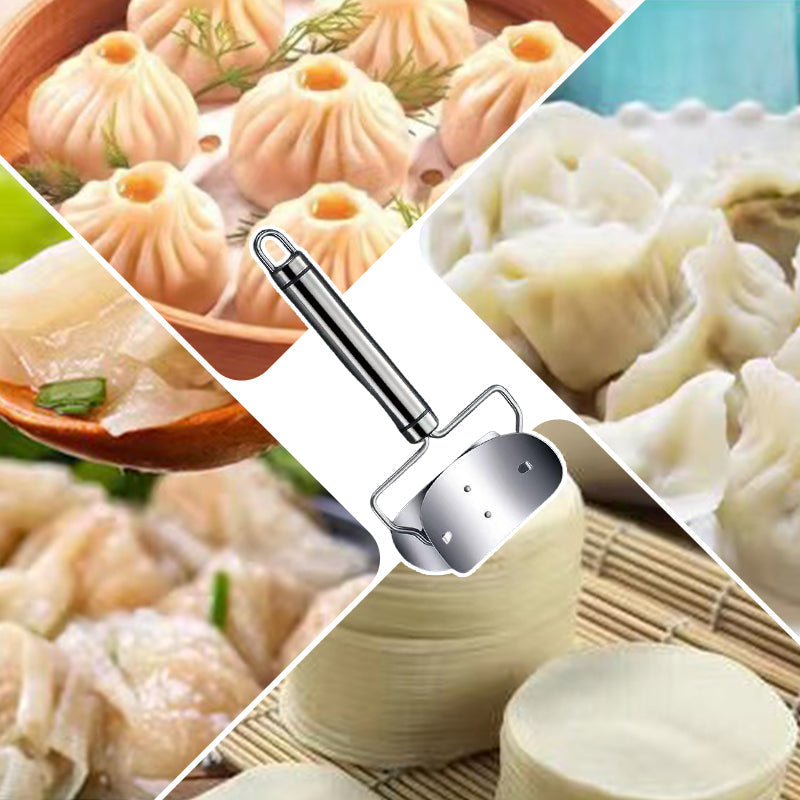 🔪🥟 50 % RABATT NU! ✨ Rostfri Degskärare för Dumplings – Skär Perfekt Runda Degbitar Snabbt & Enkelt 🍜🥟