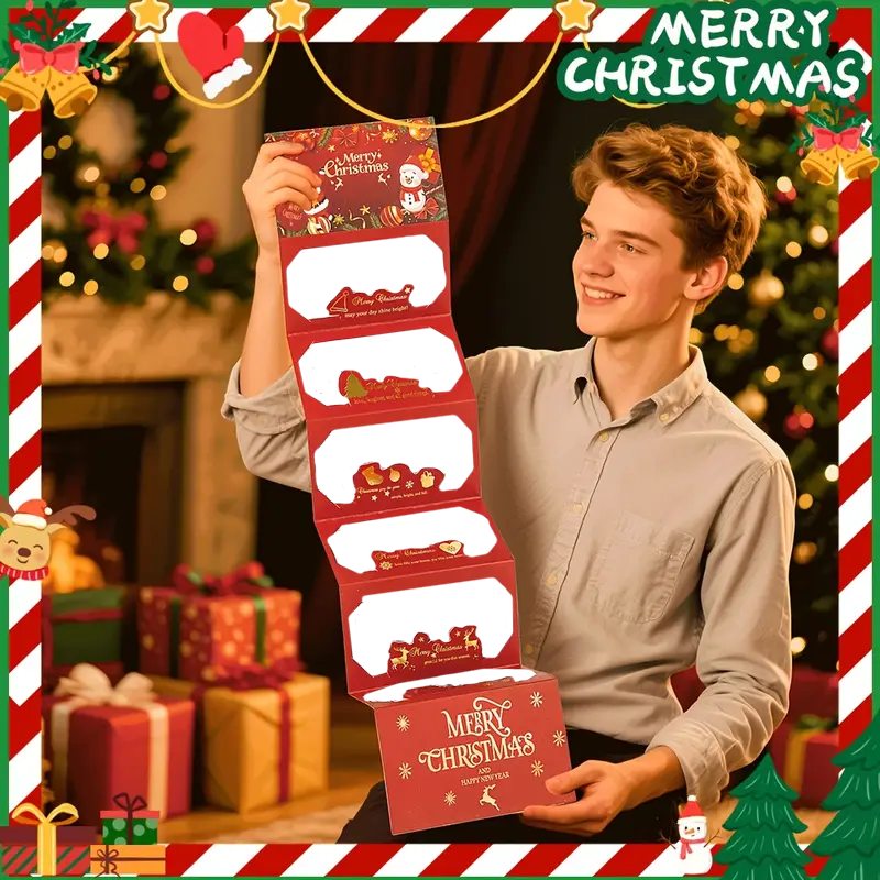 🔥🎁Köp 1, få 1 gratis🔥💶🎅 Julkuvert för pengagåva – Kreativt, vikbart kuvert; perfekt för hemgjorda julgåvor i form av pengar; passar män, kvinnor, barn och föräldrar✨