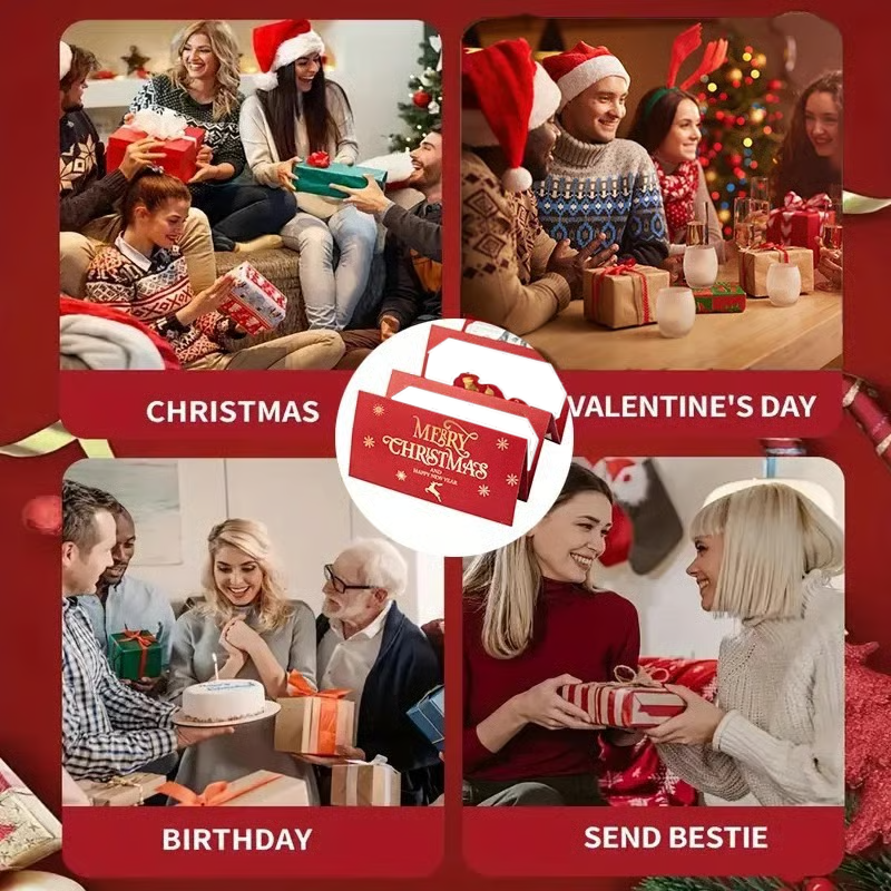 🔥🎁Köp 1, få 1 gratis🔥💶🎅 Julkuvert för pengagåva – Kreativt, vikbart kuvert; perfekt för hemgjorda julgåvor i form av pengar; passar män, kvinnor, barn och föräldrar✨