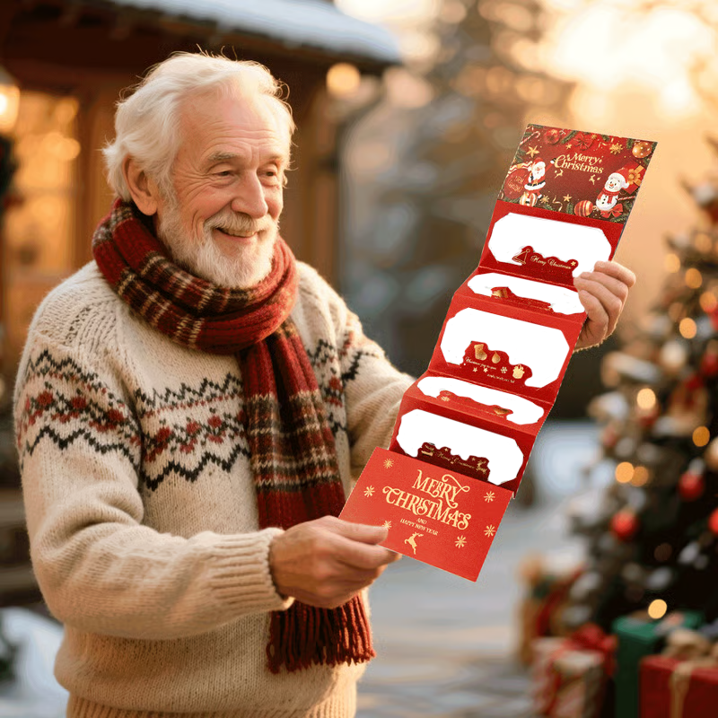 🔥🎁Köp 1, få 1 gratis🔥💶🎅 Julkuvert för pengagåva – Kreativt, vikbart kuvert; perfekt för hemgjorda julgåvor i form av pengar; passar män, kvinnor, barn och föräldrar✨