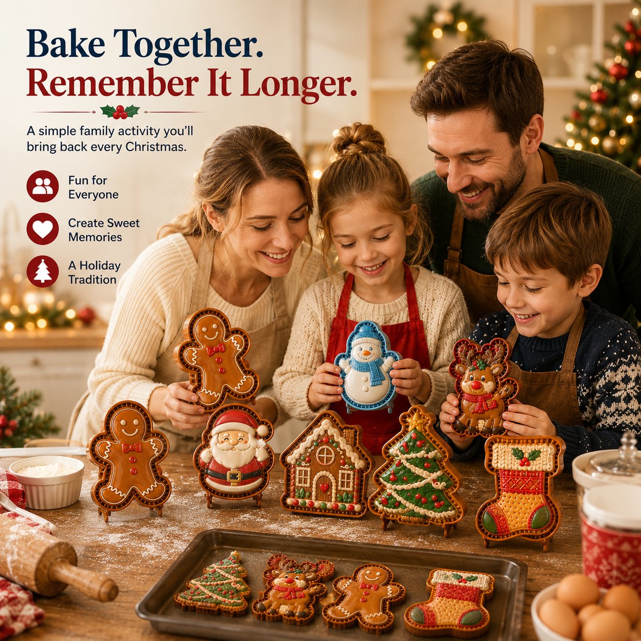 🔥Julpepparkaksformar 🎄 8 festliga motiv, baka hemgjorda julkakor🎁
