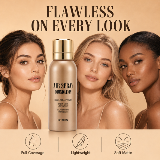 💄50% RABATT NU! Vattentät Airbrush Spray Foundation – Lätt & Andningsbar med Hög Täckning, Naturlig Matt Finish, Airbrush Spray Foundation för Alla Hudtoner