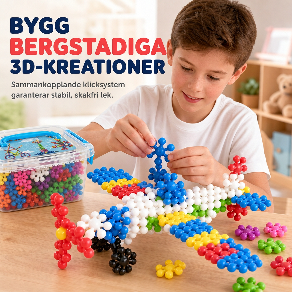 🔥🎁Nyhet 50 % RABATT🔥Barns 3D-sammanfogade snöflingebyggklossar