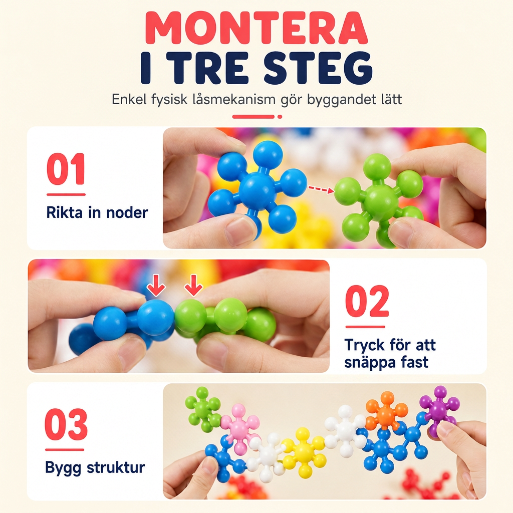 🔥🎁Nyhet 50 % RABATT🔥Barns 3D-sammanfogade snöflingebyggklossar