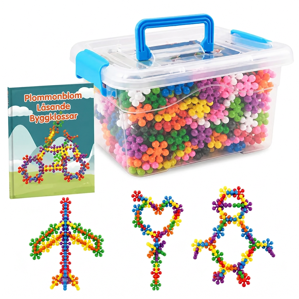 🔥🎁Nyhet 50 % RABATT🔥Barns 3D-sammanfogade snöflingebyggklossar