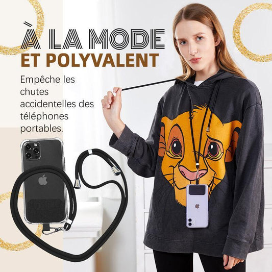 🥳2026 NYHET🥳💥ÖVER 50K SÅLDA! 📱Universellt telefonband i nylon med säkerhetsfäste, skyddar din mobil mot att ramla och tappa bort ✨